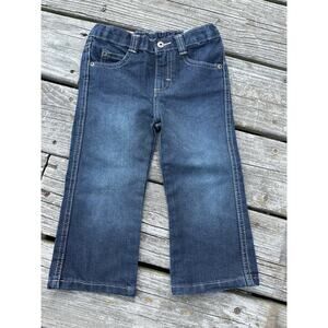 Wrangler Jeans Boys Denim Blue SZ 2T Adjustable Waist Zip-Fly Jeans